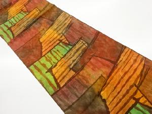 ふくれ織抽象模様織出し名古屋帯